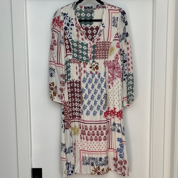 :Price Firm: Anthropologie Daniel Rainn Westerly Patchwork Midi Dress - Picture 5 of 10